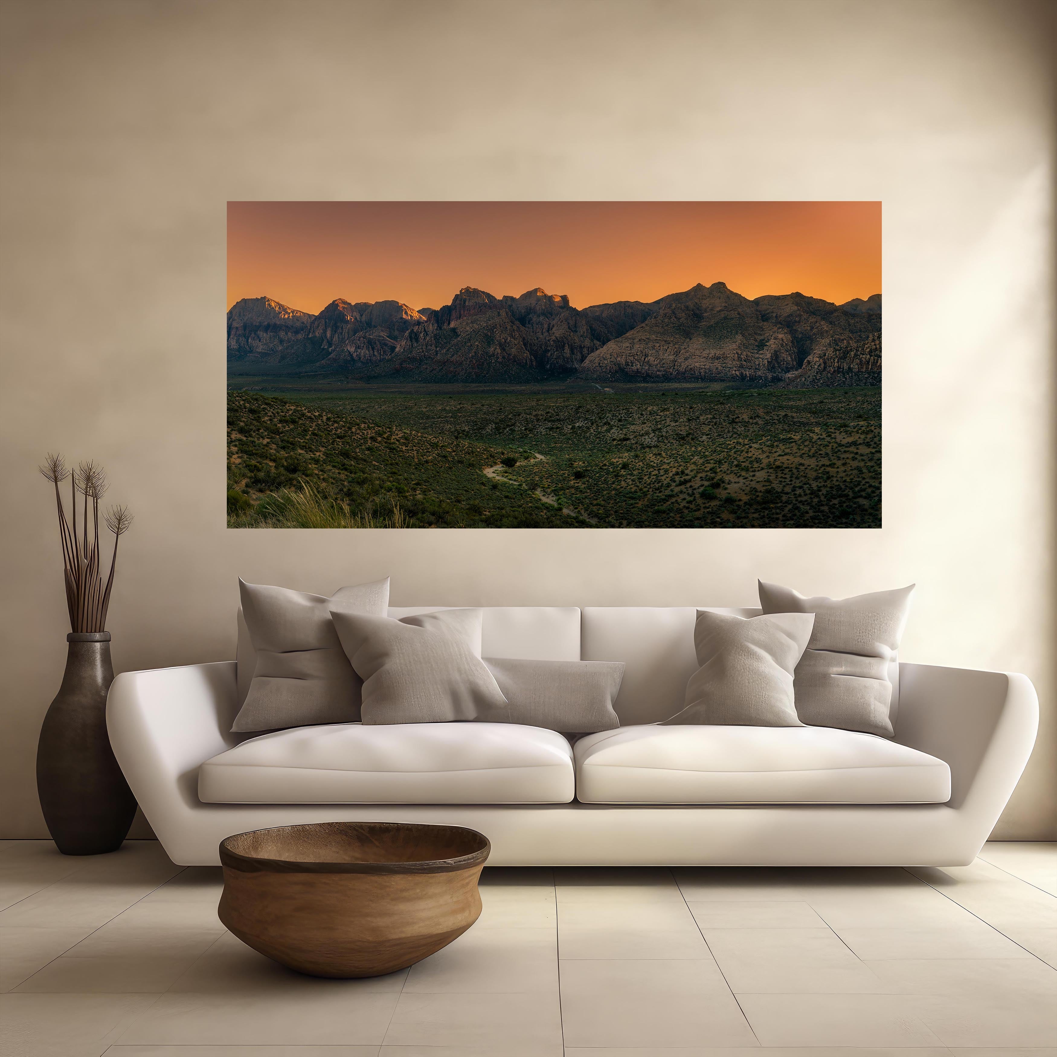Last Kiss displayed as large-format acrylic fine art photography in a refined contemporary interior.