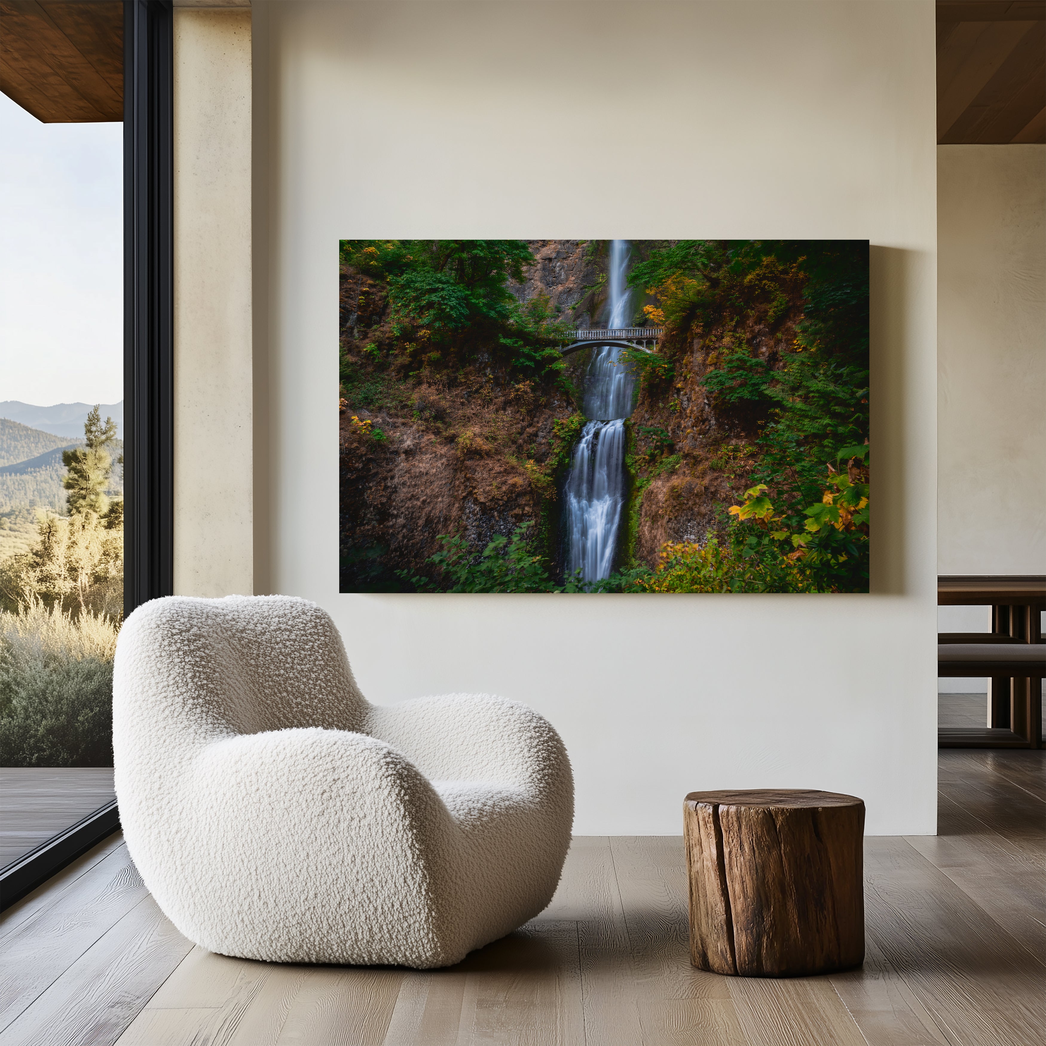 One Moment displayed as large-format fine art photography in a contemporary neutral interior.